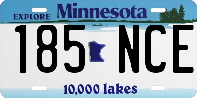 MN license plate 185NCE