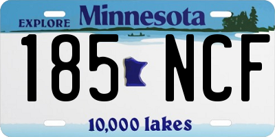 MN license plate 185NCF
