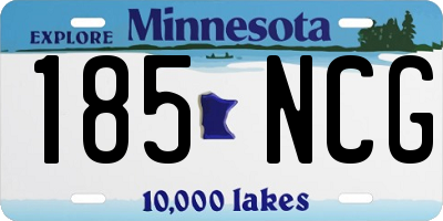 MN license plate 185NCG