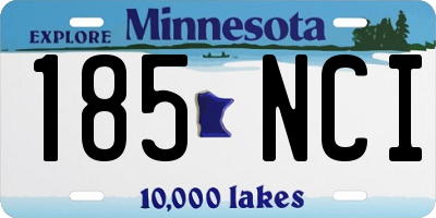 MN license plate 185NCI