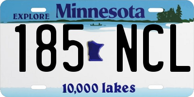MN license plate 185NCL