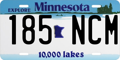 MN license plate 185NCM