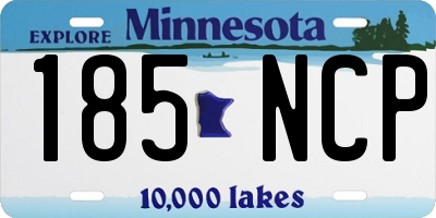 MN license plate 185NCP