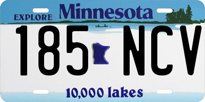MN license plate 185NCV