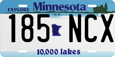 MN license plate 185NCX