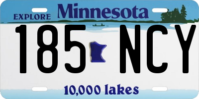 MN license plate 185NCY