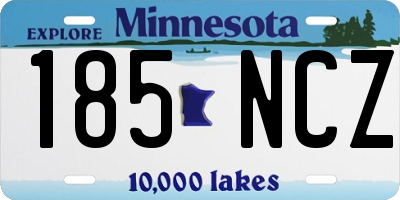 MN license plate 185NCZ