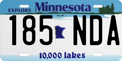 MN license plate 185NDA