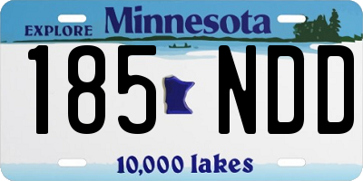 MN license plate 185NDD