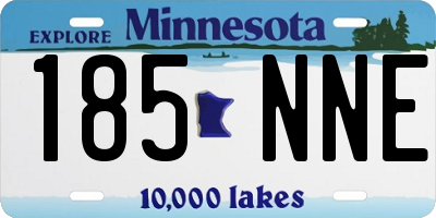 MN license plate 185NNE