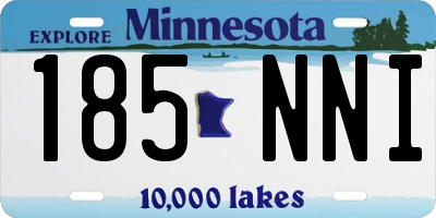 MN license plate 185NNI