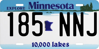 MN license plate 185NNJ