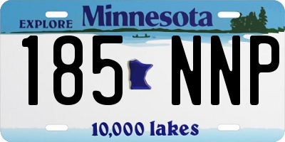 MN license plate 185NNP