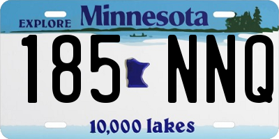 MN license plate 185NNQ