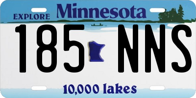 MN license plate 185NNS