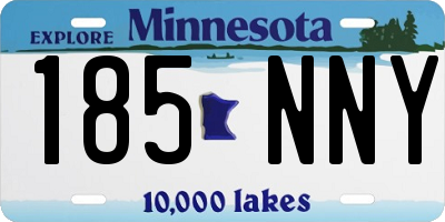 MN license plate 185NNY