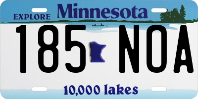 MN license plate 185NOA