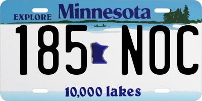 MN license plate 185NOC