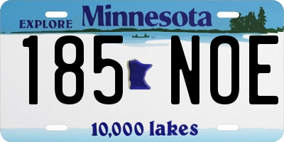 MN license plate 185NOE