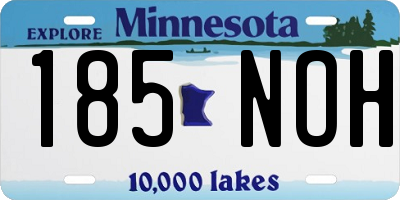 MN license plate 185NOH