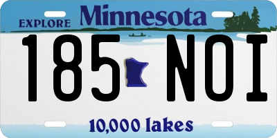 MN license plate 185NOI