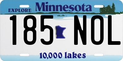 MN license plate 185NOL