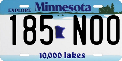 MN license plate 185NOO