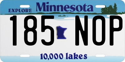 MN license plate 185NOP