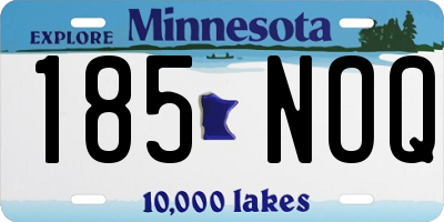 MN license plate 185NOQ