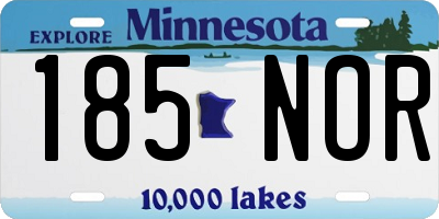 MN license plate 185NOR