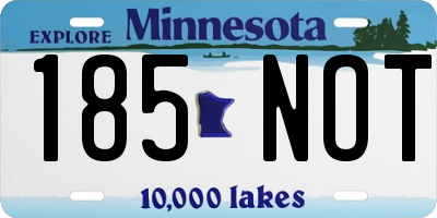 MN license plate 185NOT