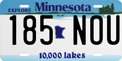 MN license plate 185NOU