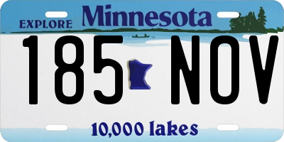 MN license plate 185NOV