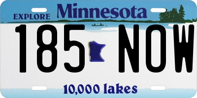 MN license plate 185NOW