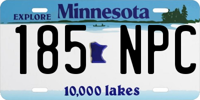 MN license plate 185NPC