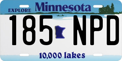 MN license plate 185NPD