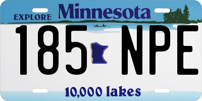 MN license plate 185NPE