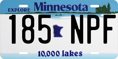 MN license plate 185NPF