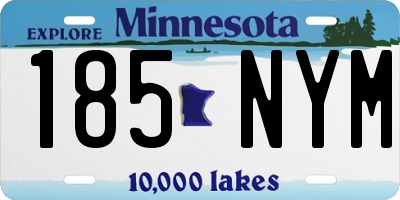 MN license plate 185NYM