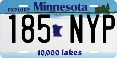 MN license plate 185NYP
