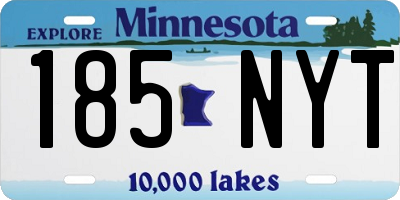 MN license plate 185NYT