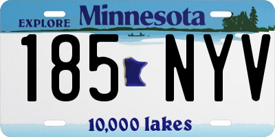 MN license plate 185NYV