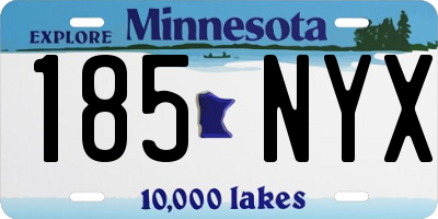 MN license plate 185NYX