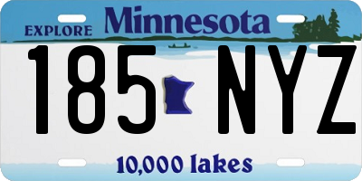 MN license plate 185NYZ
