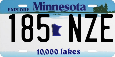 MN license plate 185NZE