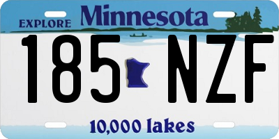 MN license plate 185NZF