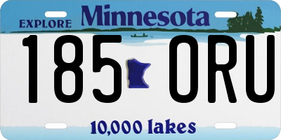 MN license plate 185ORU