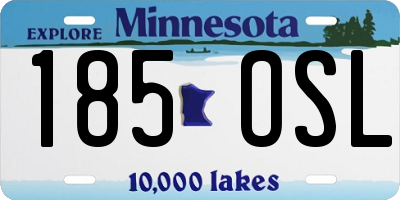 MN license plate 185OSL