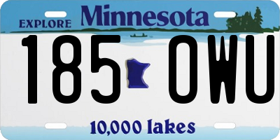 MN license plate 185OWU