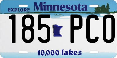 MN license plate 185PCO